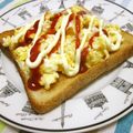 さったんママ's cooksnap of when they made 炒りたま★ケチャマヨトースト.