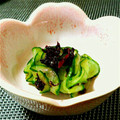 inyako's cooksnap of when they made 胡瓜と梅干しの紫蘇で和え物を♣.