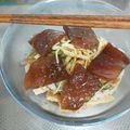 ふふふのちゃん3's cooksnap of when they made ＊ランチに＊まぐろの漬け丼＊.