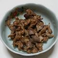 もこもこtrain's cooksnap of when they made 酒呑みレシピ♪砂肝銀皮の大蒜醤油炒め♪.