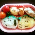 hisayosiko's cooksnap of when they made キャラ弁★スヌーピーとウッドストック★.