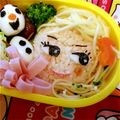 yoppy1214's cooksnap of when they made キャラ弁♡アナと雪の女王♡エルサ♡.