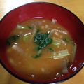 うにya's cooksnap of when they made 味噌汁（小松菜＋大根）.