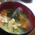 nobnob626's cooksnap of when they made かき菜とふんわり卵のお味噌汁♡.