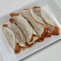 もこもこtrain's cooksnap of when they made 餃子の皮で時短♡ウインナーのパイ焼き風.