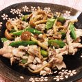 風花☆'s cooksnap of when they made 豚肉・なめこ・おくらの塩ニンニク炒め.