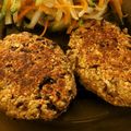 enBateau's cooksnap of when they made なすとオートミールのハンバーグ♪.