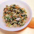 ブりゃん's cooksnap of when they made 一歳＊小松菜炒飯.