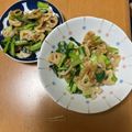 すみよし125☆63's cooksnap of when they made 給食の「れんこんのおかか炒め」♡小松菜も.