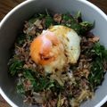 かわむつ2's cooksnap of when they made 簡単★モロヘイヤとツナの月見丼.