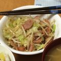 ヤンクスイチロー's cooksnap of when they made 豚コマともやしの醤油マヨ炒め.