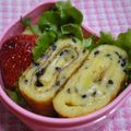 にゃぁくん's cooksnap of when they made 黒ごまチーズ玉子焼き.