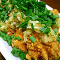 かつどんママ's cooksnap of when they made 鶏むね肉の唐揚げ♪三杯酢大根おろし和え.