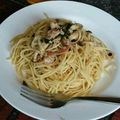 Ma＊Chan's cooksnap of when they made ベーコンときのこの☆バター麺つゆパスタ♪.