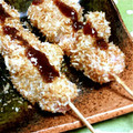 tae★man's cooksnap of when they made 魚肉ソーセージと玉ねぎの串揚げ.