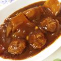 ebiholic's cooksnap of when they made ハヤシライスソースでミートボールシチュー.