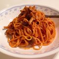 ポクノ's cooksnap of when they made 簡単トマトクリームソースパスタ.