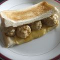 スタイリッシュママ's cooksnap of when they made ミートボールとチーズのホットサンド.