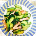 しりょくまちゃん♡'s cooksnap of when they made 簡単⭐きゅうり⭐ベーコンのニンニク塩炒め.