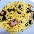 half08's cooksnap of when they made モロヘイヤのパスタ★ぺペロンチーノ★.