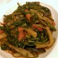 82tarou's cooksnap of when they made 空心菜と茄子の炒め物.