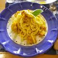 violets's cooksnap of when they made かぼちゃのチーズクリームパスタ～☆.
