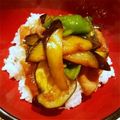 eiyoushi's cooksnap of when they made なすとピーマンと豚肉のこってり丼.