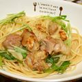 ♡ひな祭り♡'s cooksnap of when they made ぴりうま！鶏肉と水菜のわさび醤油パスタ.