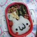 美優鈴♪'s cooksnap of when they made 大人キャラ弁当 今日のにゃんこ弁当.
