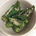 ひなちゃん2号's cooksnap of when they made ヘルシーゴマたっぷり オクラの胡麻和え.