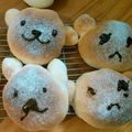 たじP's cooksnap of when they made ♡うさぎ＆くまのチョコパン♡.