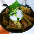 りょく★'s cooksnap of when they made ナスと豚ひき肉の生姜焼き丼.