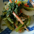 もっぽもっぽ★'s cooksnap of when they made 栄養満点♡小松菜とささみの胡麻和え.
