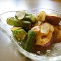 由起丸's cooksnap of when they made オクラとさつま芋の黄金トリオ炒め♪.