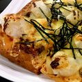 ❁秋穂❁'s cooksnap of when they made 明太マヨの餅チーズピザ (๑´ڡ`๑)♡.
