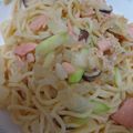 さっちゃん３２'s cooksnap of when they made 簡単！サーモンとアスパラのクリームパスタ.