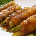 MOKOKOMOKO's cooksnap of when they made 簡単♪アスパラ豚バラ巻◎味ぽん照焼♪.