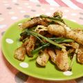 赤い電話's cooksnap of when they made 簡単！青ネギと油揚げのカリカリ炒め.