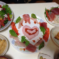tom627's cooksnap of when they made ♡ ピンクのハートの海鮮寿司 ♡.