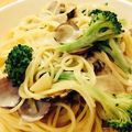mantacarp's cooksnap of when they made あさりとベーコンの✿クリームパスタ.