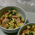 まつがね's cooksnap of when they made ほうれん草とハム＆卵のバジル炒め.