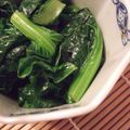 ルリナ's cooksnap of when they made 小松菜のからしあえ.
