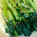 ななこ７１４'s cooksnap of when they made 小松菜のおひたし・にんにく醤油.