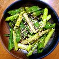 クックター's cooksnap of when they made オクラとアスパラの海苔の佃煮和え.