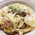 naoco_ny's cooksnap of when they made 生クリーム不要♪基本のクリームパスタ.