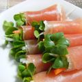 ayumiat's cooksnap of when they made スティック野菜の生ハム巻きサラダ.