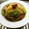 Satoco❋'s cooksnap of when they made キャベツとソーセージのペペロンチーノ.