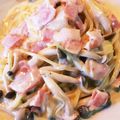 じゃりめ's cooksnap of when they made 簡単♪きのことベーコンのクリームパスタ.
