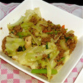 みゆwaco 's cooksnap of when they made 焼き肉のたれで＊簡単挽き肉野菜炒め＊.