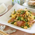 ガメコ's cooksnap of when they made 朝ごはんに♪いんげんとベーコンの卵炒め☆.